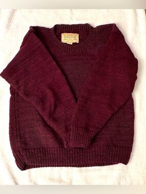 Vintage Oaxaca Handmade Wool Sweater Mens Medium Chunky Knit Made in Mexico
